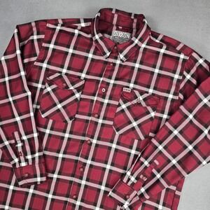 Dixxon Flannel‎ Company Shirt The Cellar Mens 3XL Red Black Plaid Polyester